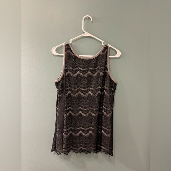 NWOT … MOSSIMO “Size: L” Black Lace Top - Picture 2 of 3